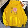 Japanese Blossom Sakura Graphic Hoodies Female Long Sleeve Hooded Pullovers Winter Cartoon Printing Sweatshirts