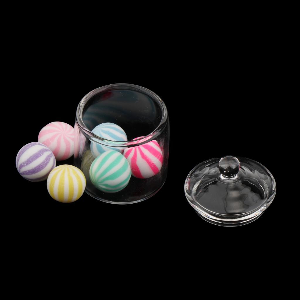 Miniature Glass Candy Jar 1:6 for Livingroom Bedroom Diningroom