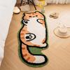 Plush Cat Rug Cute Cartoon Kitten Floor Mat Anti-Slip Soft Bedside Rug for Bedroom Living Room Playroom Kids Room Decor