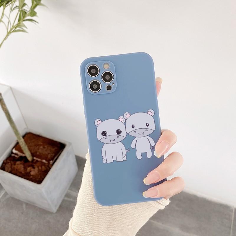 

Чехол Ippopotamo для телефона IPhone 14 11 12 13 Pro Max X XR XSMax 6 6S 7 8 Plus SE 2022, мягкий квадратный цветной чехол для телефона iPhone SE 2020-2022