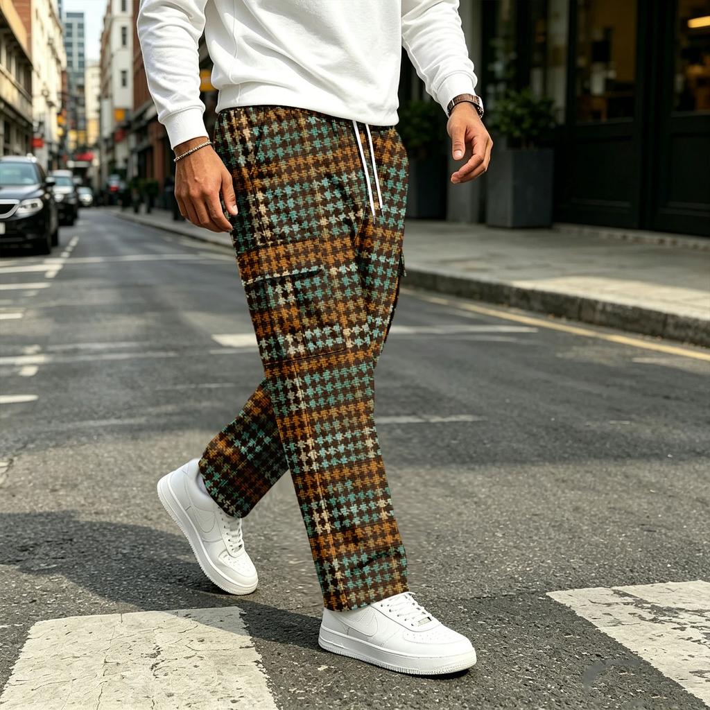 Men's Casual Straight Leg Drawstring Sweatpants for Everyday Wear and Commuting
