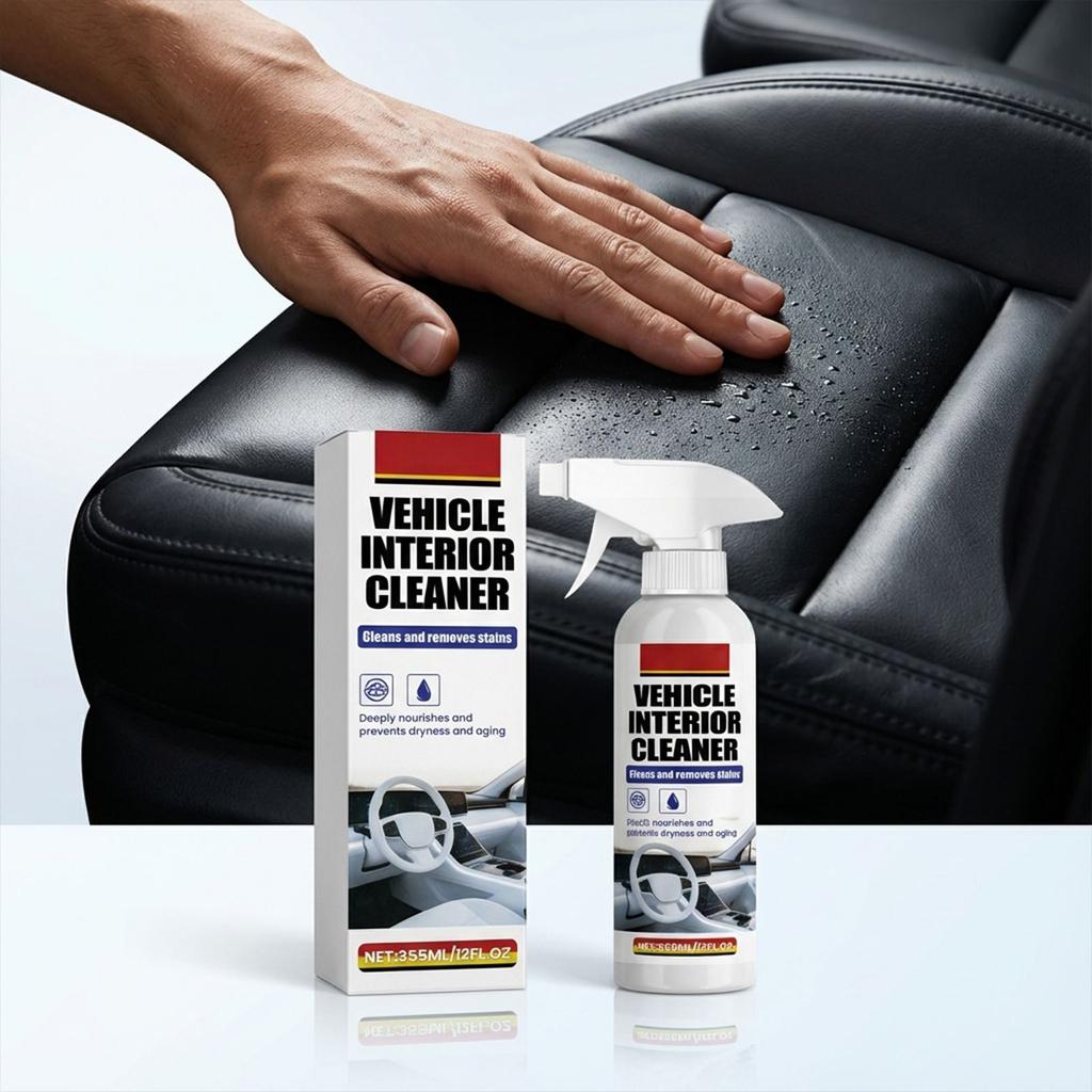 Car interior cleaner, interior seat refinishing and maintenance daily brightening and cleaning care agent, 355ML