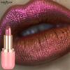 Metallic Violet Chameleon Lipstick Color Changing Matte Glitter Diamond Lipstick Waterproof Pearl Shine Lip Gloss Sexy Makeup