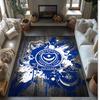 Tappeto Morbido Area Rug con Motivo Calcio Portsmouth FC Antiscivolo Tappeto per Pavimento Interno Tappetino Decorazione Sportiva per Camera da Letto