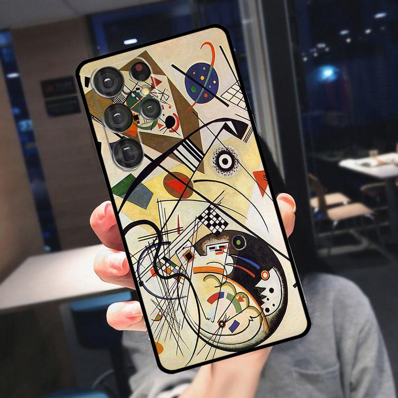 Coque Abstrait Wassily Kandinsky Pour Samsung Galaxy S22 S23 Ultra S21 S20 FE S9 S10 Note 10 Plus Note 20 Ultra Housse