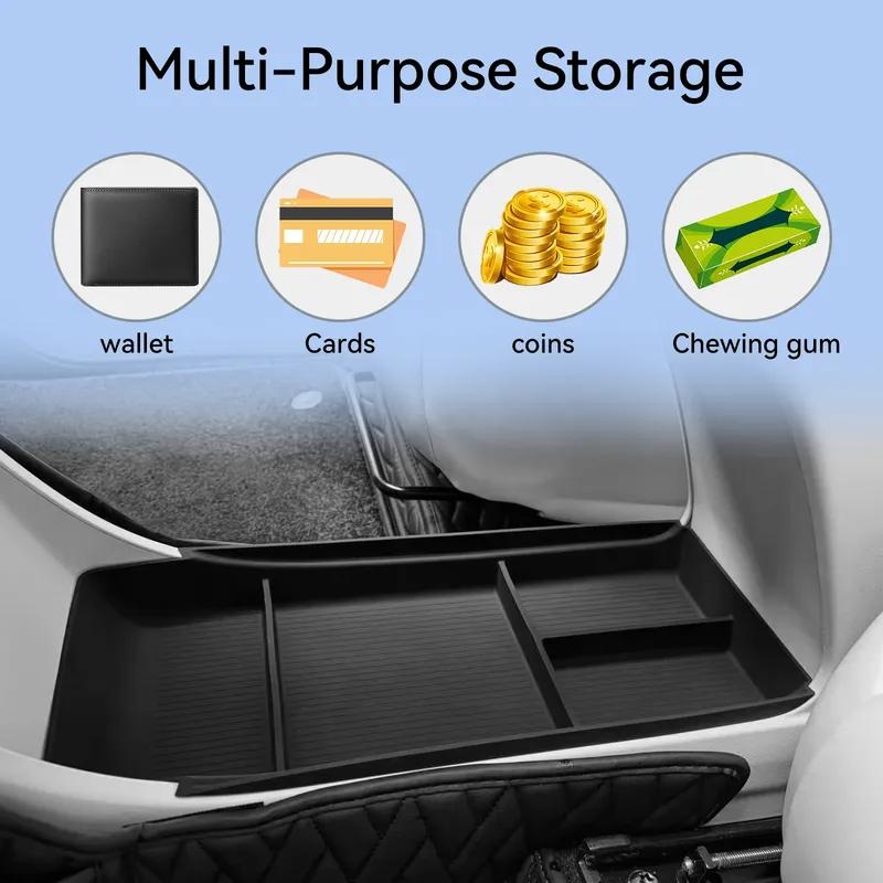 Car Central Lower Layer Tray Silicone Console Storage Box Organizer Accessories Tidying For Geely EX2 2025 2026