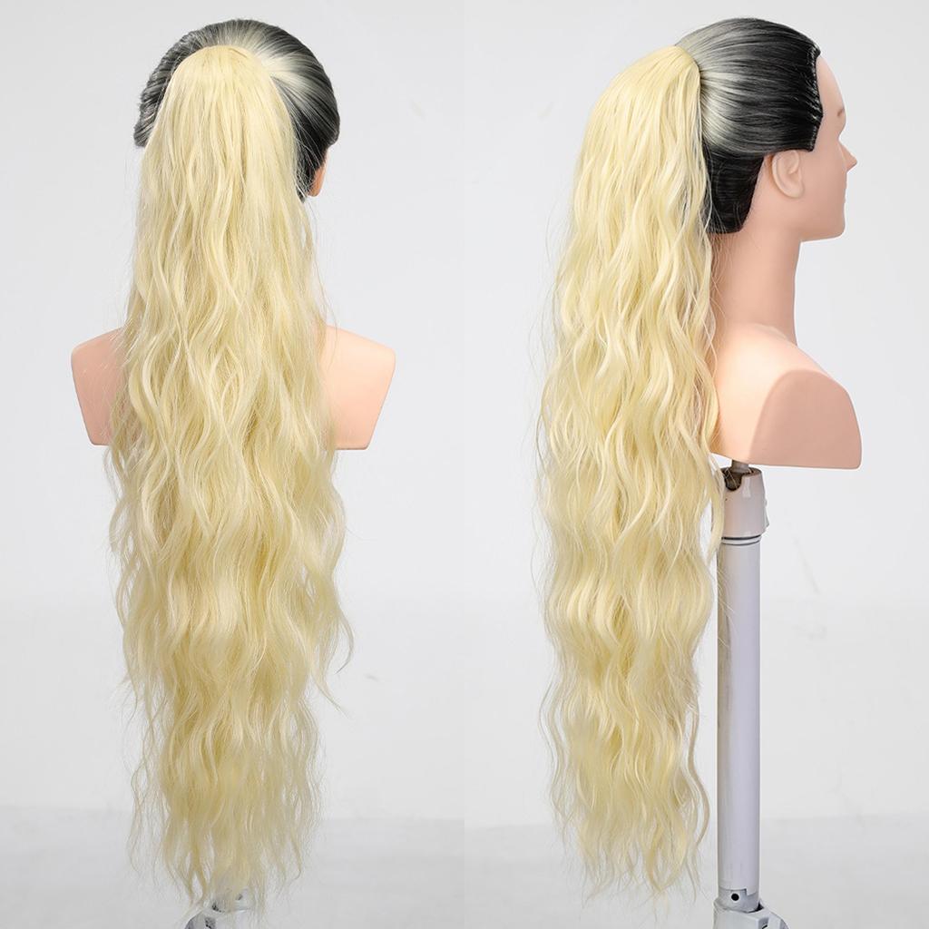 LOUIS FERRE Ponytail Extension, 26 Inch Drawstring Ponytail Hair Extensions for Women Long Curly Wavy Ponytail Multi-color Option for Daily