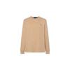 Polo Solid Color Crew Neck Pullover Long Sleeve Sweatshirt Men Sweatshirt Beige 710760121027