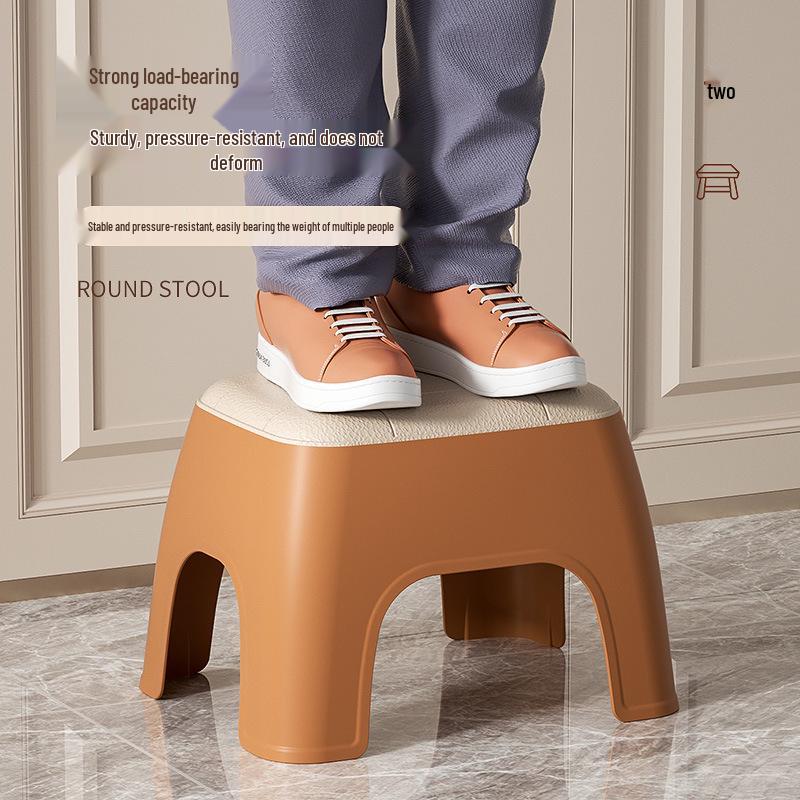 Thickened Non-slip Plastic Stool for Children and Adults – Portable, Stackable, and Creative for Bathroom or Living Room Use