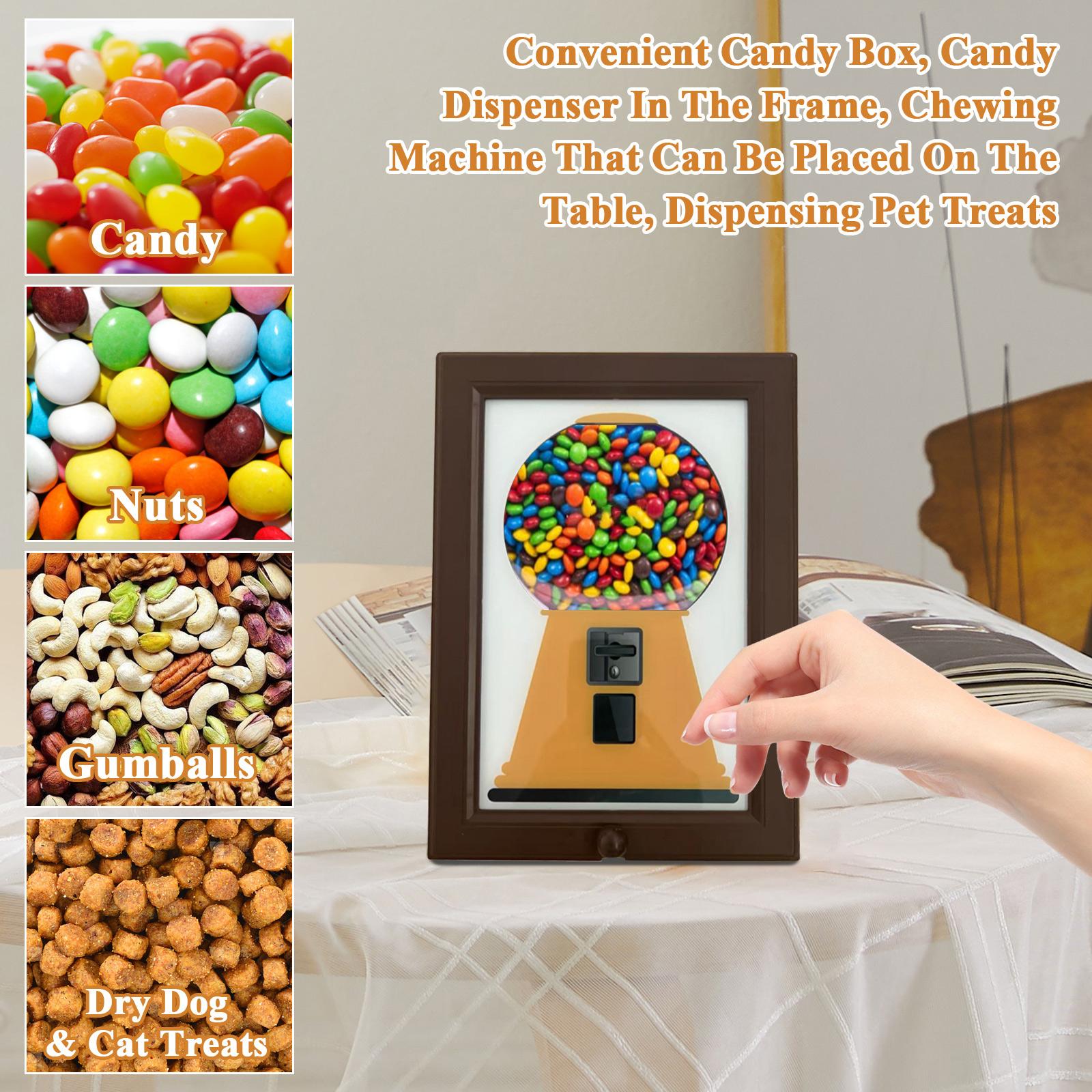 

Удобная коробка для конфет, дозатор конфет в рамке, жевательная машинка, которую можно поставить на стол, раздача лакомств для домашних животных One Size