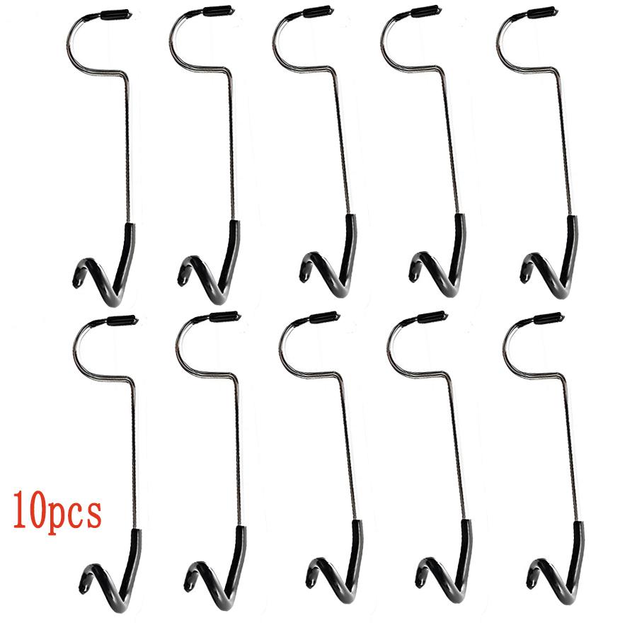 Outdoor Camping Light Hook Stainless Steel Camping Lantern Hanger Non Slip Tent Light Hanger Hook Bird Feeder Pole Hook S Shape