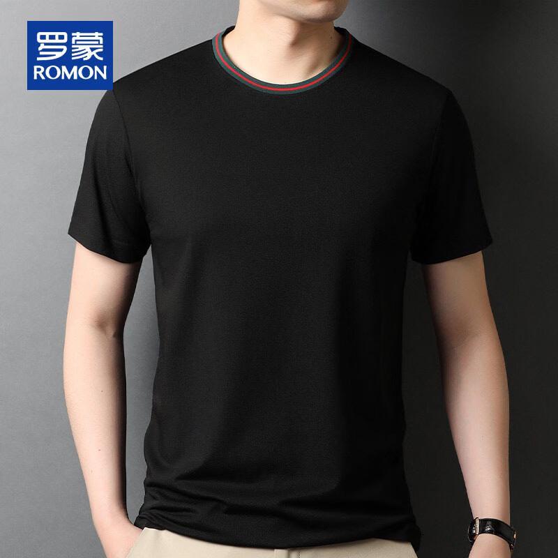 ROMON Unisex Silk Blend Cool-Feel Short Sleeve T-Shirt