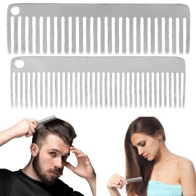 Titanium Comb Anti-Static Pocket Titanium Comb Heat-Resistant Outdoor Hair Comb Small Lightweight Comb Camping Accessories
