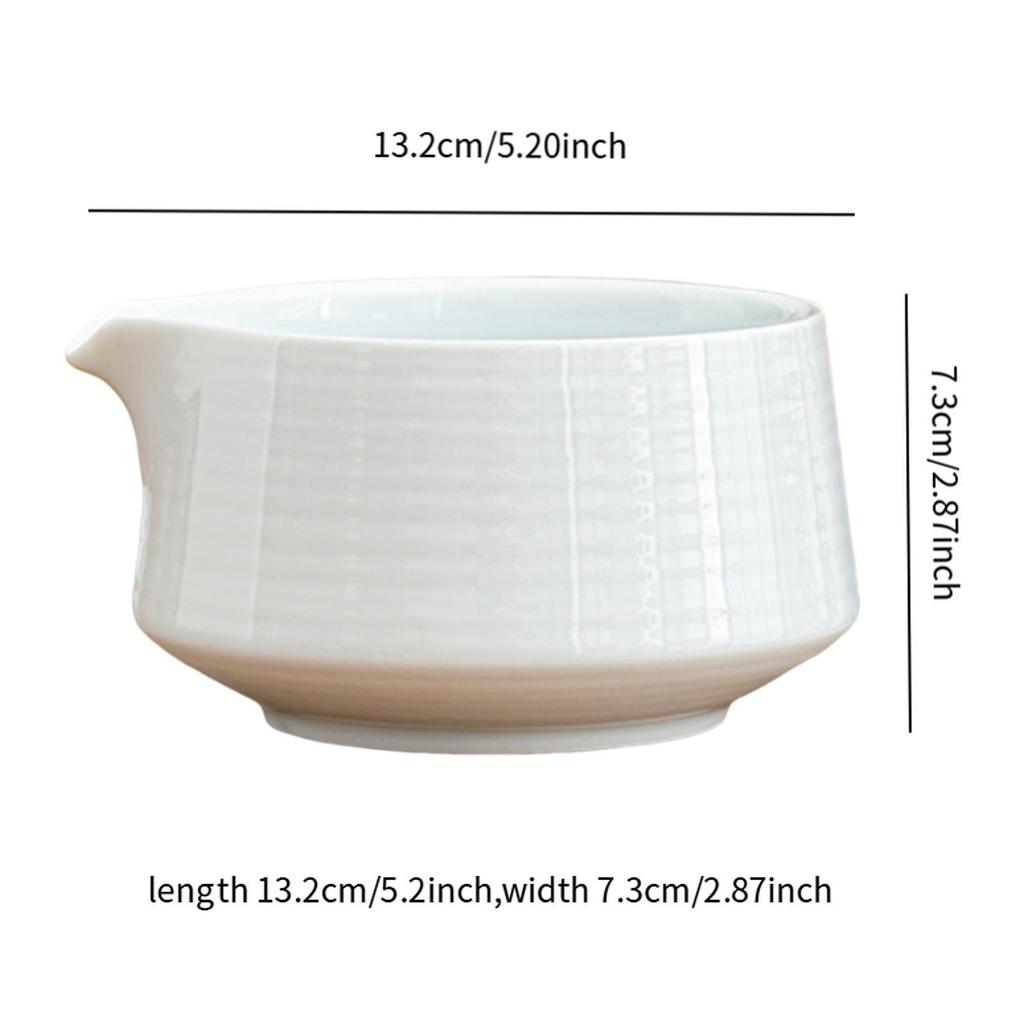 Ceramic Matcha Tea Bowl Utensils with Spout Tea Cup Handmade