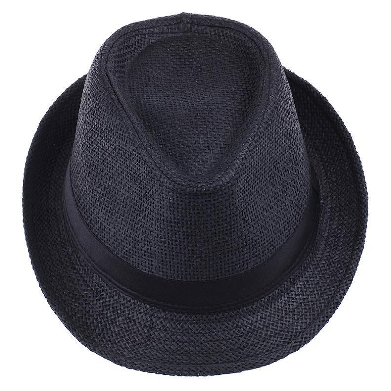 LNPBD Hot Unisex Women Men Fashion Summer Casual Trendy Beach Sun Straw Panama Jazz Hat Cowboy Fedora Hat Gangster Cap