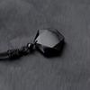 Lucky Love Obsidian Necklace Amulet Pendants Stone Necklace Fashion Hexagram Pendant  Jewelry Gift