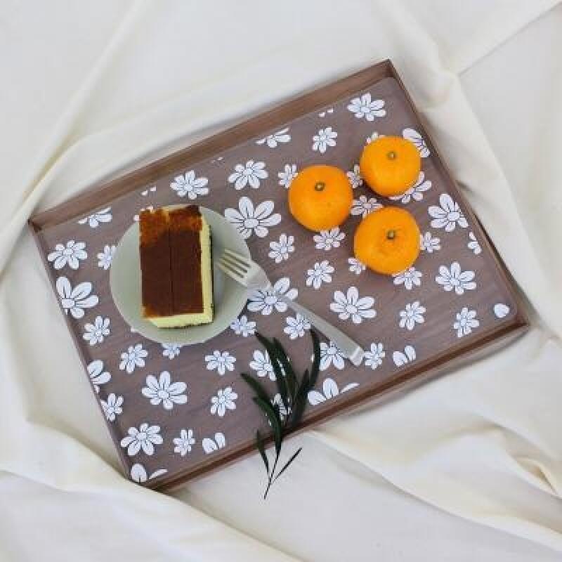 Blooming Modern Silicone Placemat 2P white