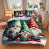 3Pcs Christmas Gnome Trio Bedding Sets For All Sizes New 3D Printed Bed Cover Comforter Duvet Cover Pillowcase Bedroom Decoration