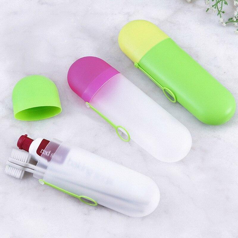 Porte-brosse à dents Portable housse boîte dentifrice voyage Camping randonnée Capsule salle de bain rangement bain de bouche tasse