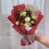 Artificial Flower Bouquets with Ribbon Soap Flower Petals Bouquets Gift for Valentines Mother Day Thanskgiving Christmas