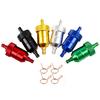 Motorcycle Oil and Gas Fuel Filter Aluminum Alloy Gasoline Cleaner Filter Reusable Cleanable Fuel Filter for Motocross ATV Quad