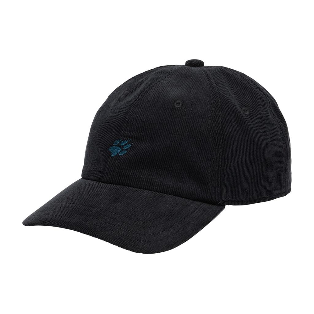 Unisex Cap JP PAW CORDS 6PNL CAP Hat black [Jack Wolfskin] (Corduroy) [A63234 / V3]