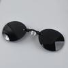Clip On Nose Sunglasses Men Round Rimless Matrix Morpheus Sun Glasses Mini Frameless Vintage Male Eyeglasses UV400 Goggles