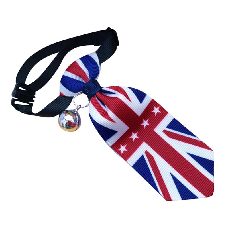 Collar de Corbata para Perro Mascota Estilo Británico Corbata Ajustable con Campana para Decoración
