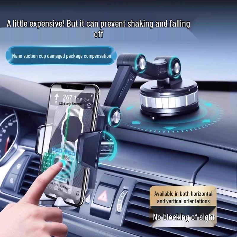 Universal Car Phone Holder with Retractable Arm and Strong Suction Cup