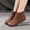 Autumn and winter new first-layer cowhide single boots retro Martin boots women's soft sole soft surface casual