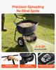 Walk Behind Spreader, 60LBS Capacity, Push Spreader with Hopper Grate, 0-9.8 Ft Spreading Width, 8 In All Terrain Pneumatic Tires, Garden & Lawn