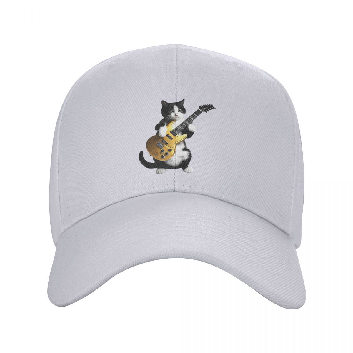 

Rock Cat Playing Guitar Cartoon Guitar Cat Cap Fashion Casual Baseball Caps Adjustable Hat Hip Hop Summer Unisex Baseball Hats One Size