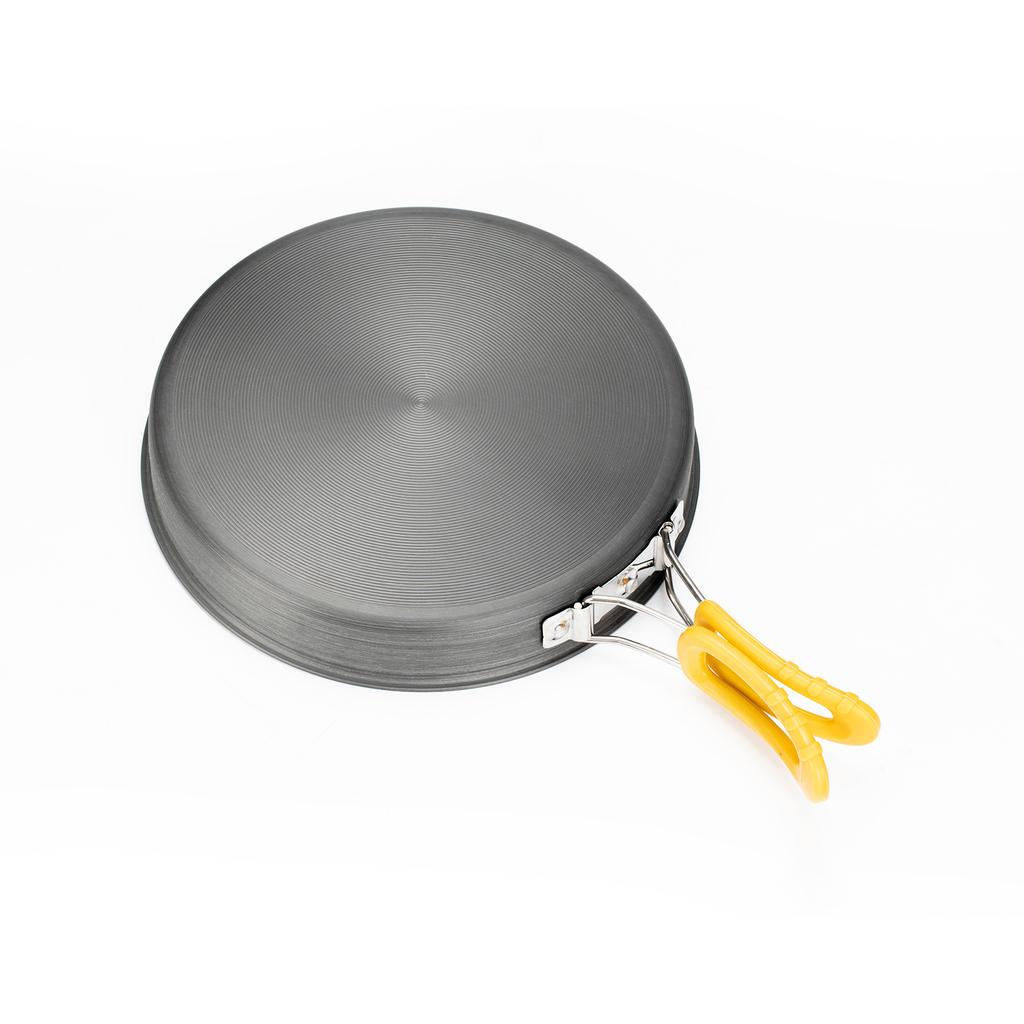 Non-Stick Frying Pan Aluminum Alloy Medium with Folding Handle Idl for Outdoor Camping Picnic Hiking Compact and Sy To Carry Camp Skillet