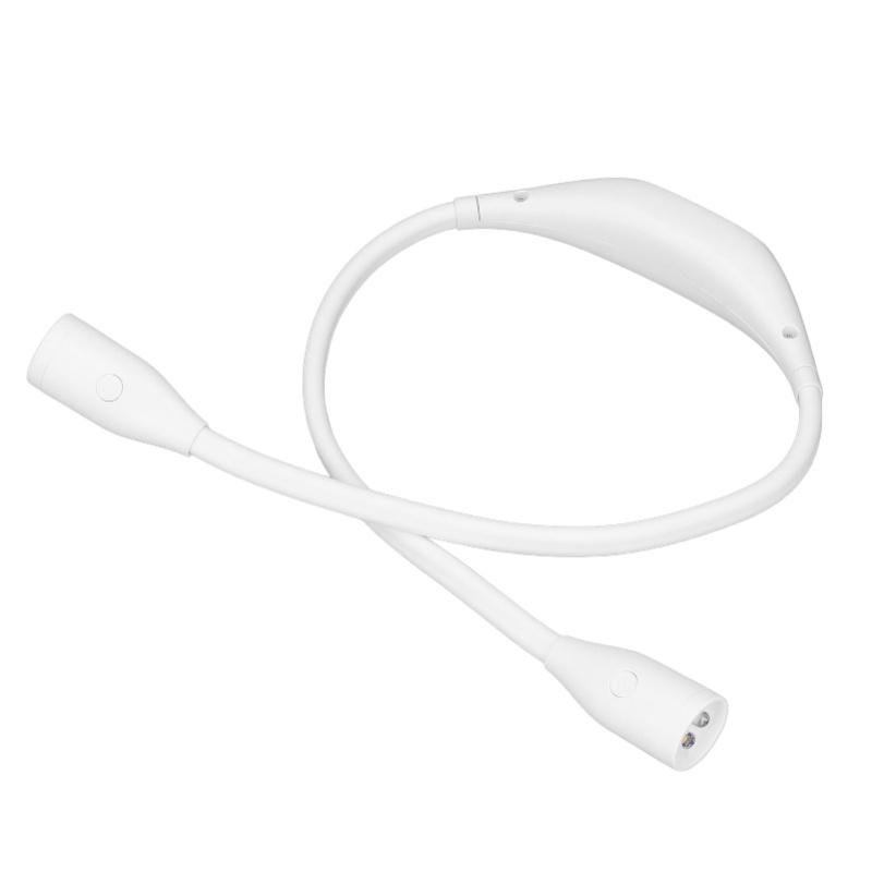 Neck Light USB Rechargeable 3 Brightness Levels 360° Flexible LED Neck Reading Lamp For Running RepairingWhite