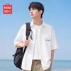 MINISO Men's Summer Loose Fit Water-Repellent Short-Sleeve Shirt