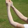 High Stretch Summer Sunscreen Mesh Gloves For Driving Sexy Lace Breathable Long Solid Color Arm Cover Elbow Sleeves