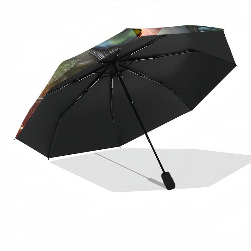 Skull Roses- Automatic Umbrella, Four Seasons Portable Folding Umbrella, Suitable for Men and Women, Travel, Daily Compact Umbrella, Outdoor