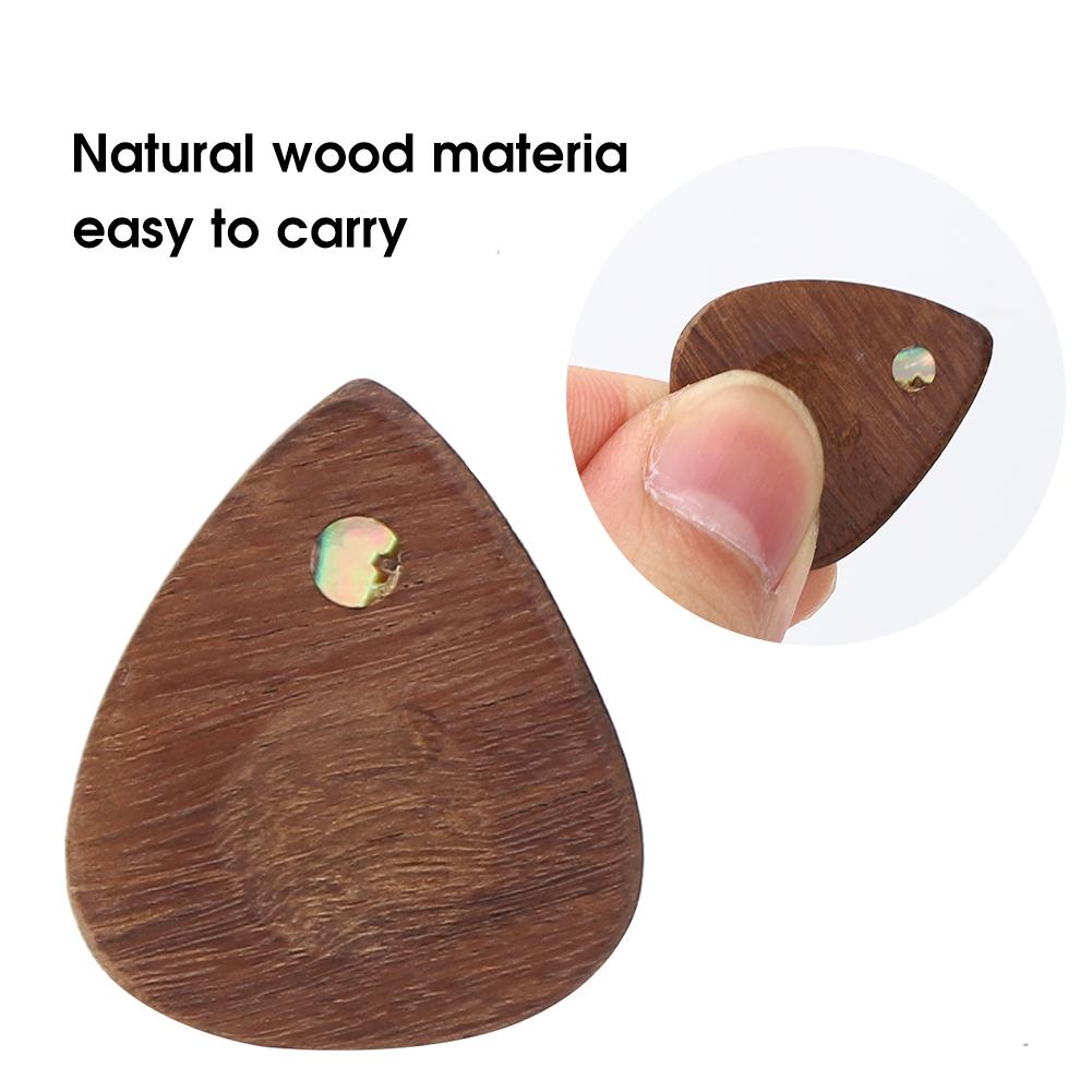 Guitar Pick Box Rosewood Open Magnet with 1Pc Pick Musical Instrument Accessories