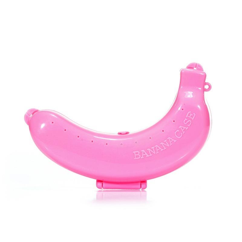 2pcs Durable Plastic Banana Keeper Box - Portable Reusable Fruit Storage Case with Clip-On Lid for Travel & Outdoor Use