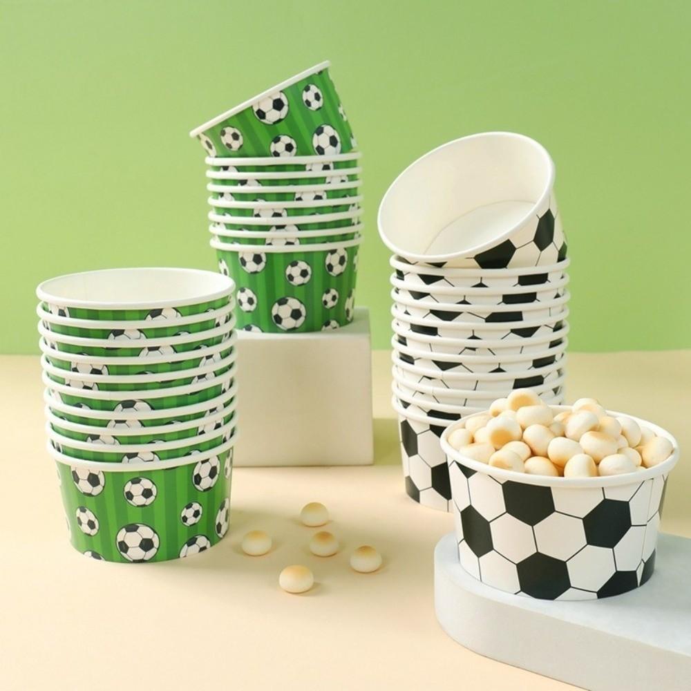 10Pcs Versatile Dessert Ice Cream Bowls Disposable Paper Bowls New Snacks Cups  Party Supplies