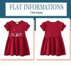 European & American Girls' Summer Cotton Dress: Short Sleeve, Cute Skirt