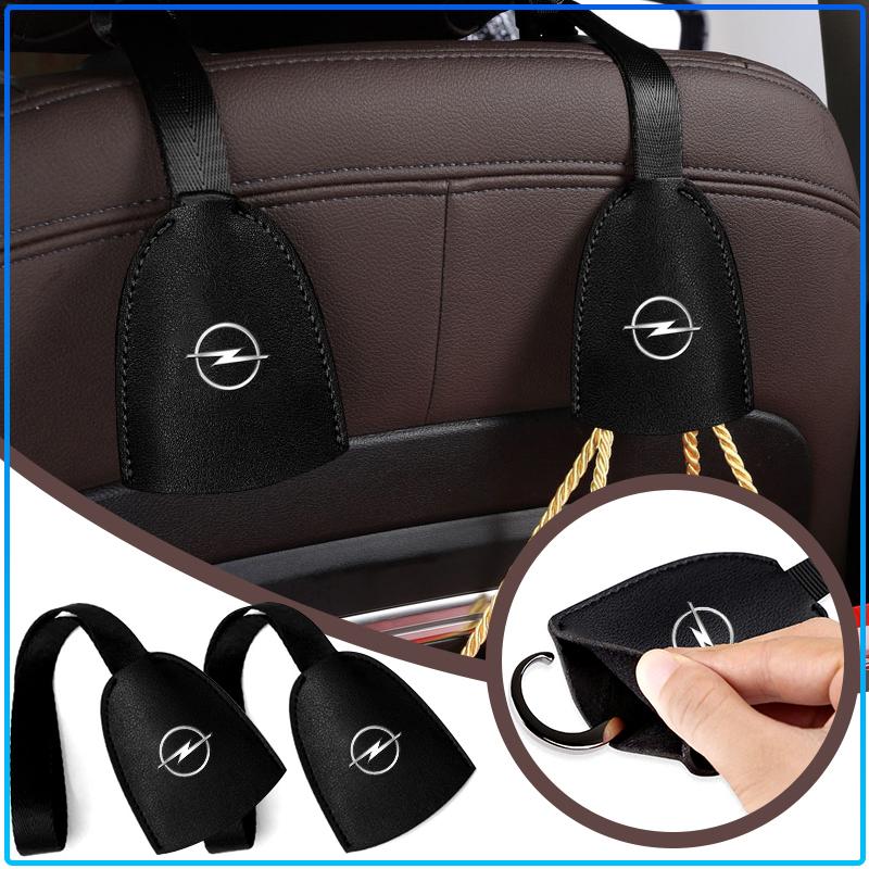 Leather Car Seat Back Hooks Portable Hanging Bag Rack Car Accessories For Opel Astra C G H Insignia J K Zafira B Corsa Vectra C Corsa C
