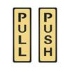 Acrylic Push Pull Sign Sticker Push & Pull Door Sign Window Door Sticker 3D Waterproof Sliding Door Sticker Shop Door