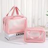 Transparent PVC Makeup Bag: Wet/Dry Separation, Large Capacity, PU Travel Cosmetic Organizer