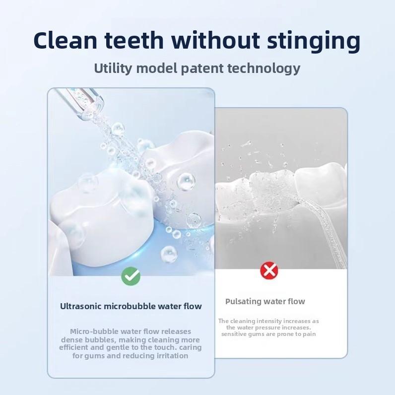 High pressure electric tooth flusher portable tooth washer