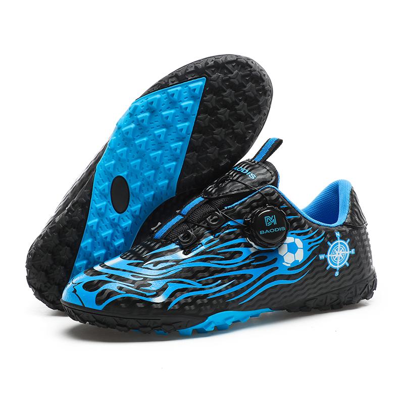 Football Boots Are Lightweight To Wear / Take Off with Rotating Buttons/ Rubber Soft Soles They Are Also Training Shoes Artificial Turf Soccer Shoes