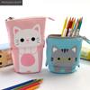 Flexible Big Cat Pencil Case Fabric Quality School Supplies Stationery Gift School Cute Pencil Box Pencilcase Pencil Bag