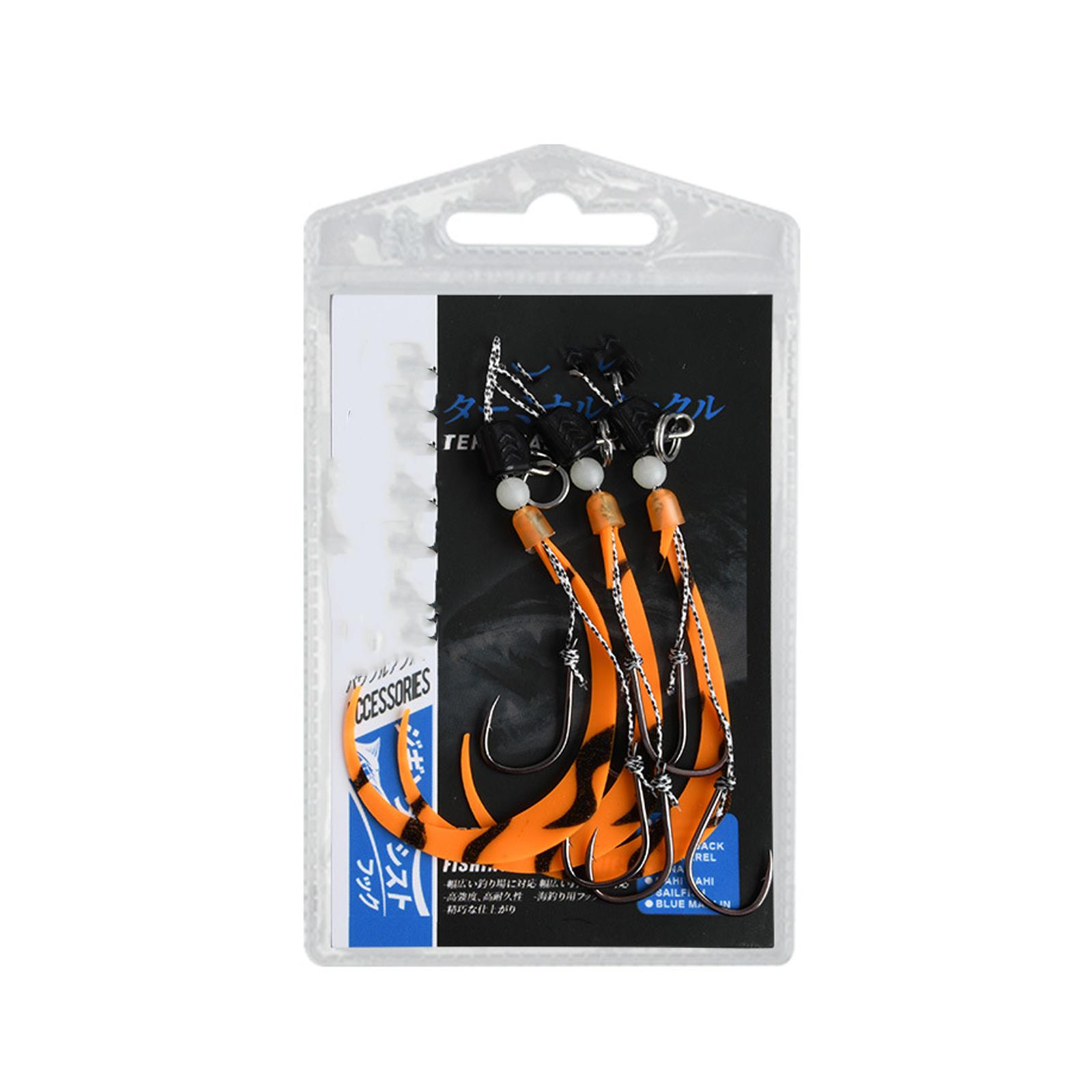 

3pcs Soft Squid Silicone Skirt Hooks Deep Sea Fishing Octopus Cuttlefish Jig Head Fishing Hooks Luminous Jigging Lure S