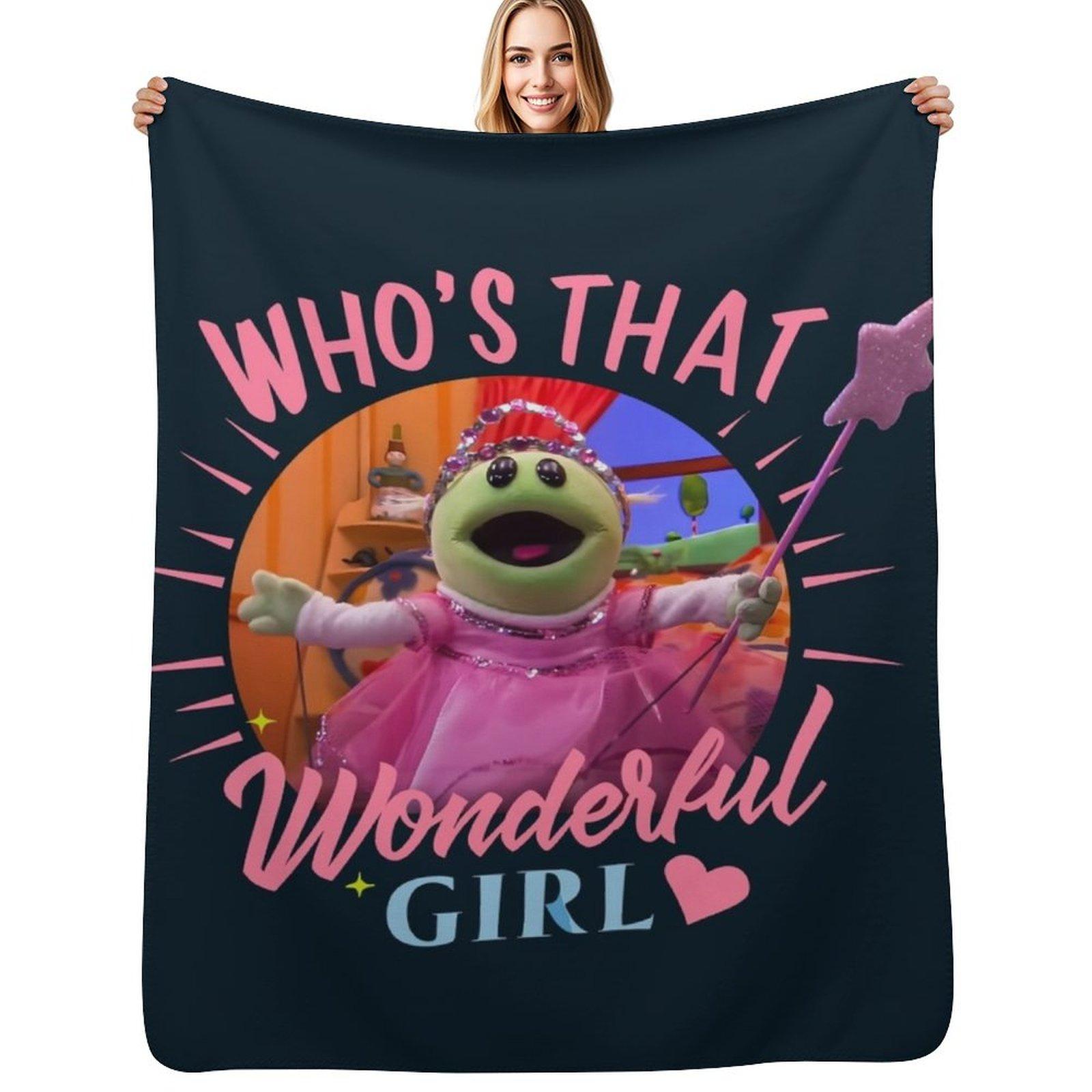 

Nanalan Whos That Wonderful Girl Kids Show Monster Fun Throw Blanket Cozy Throw Blanket Birthday Gift for Him Her 102x76cm(40x30in)