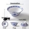 ONYLM Melamine Blue and White Porcelain Style Ramen Bowl
